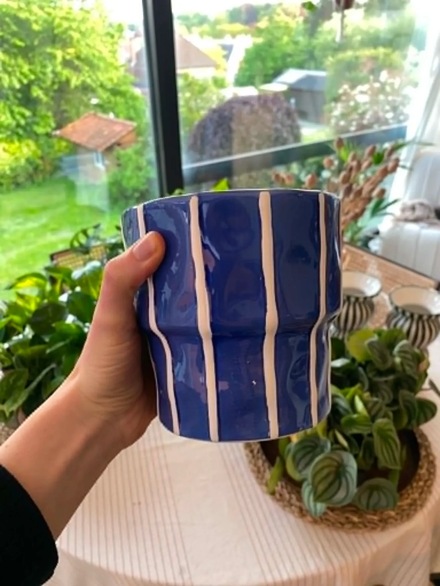 Kaars Pot Strepen