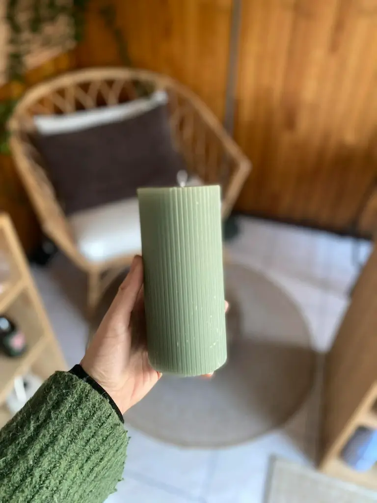 Kaars Ribbel Groen