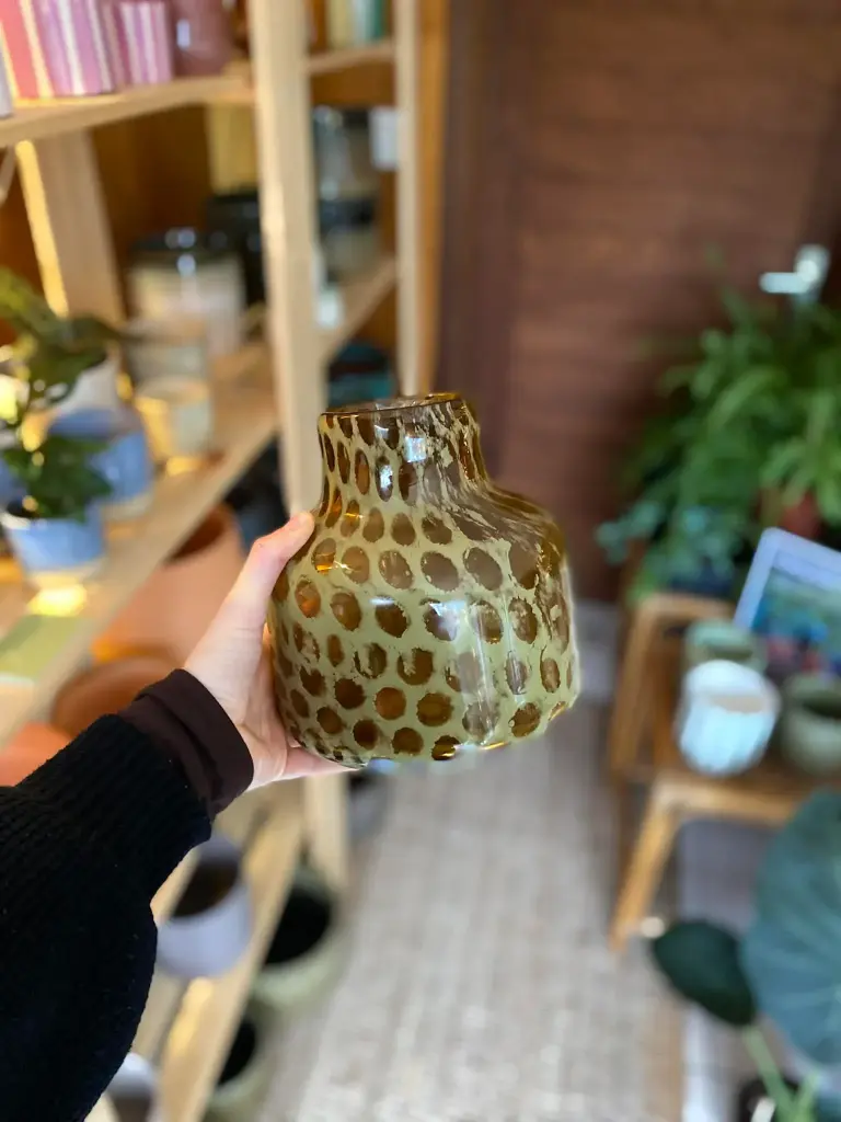 Vaas Groen Gevlekt M